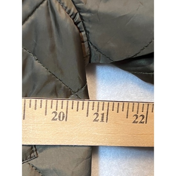Beauty & Youth Quilted Barn Jacket Corduroy Collar Olive Green Size L - Picture 7 of 10